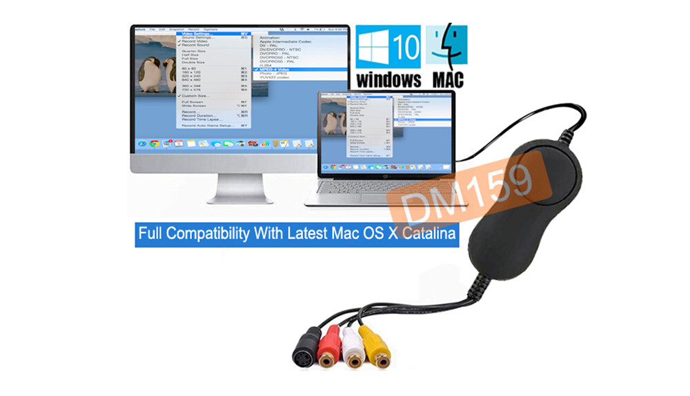 Premium Composite RCA S-Video To USB DVR Adapter For PC Mac