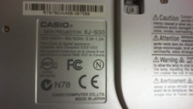 Casio XJ-S30 DLP Projector