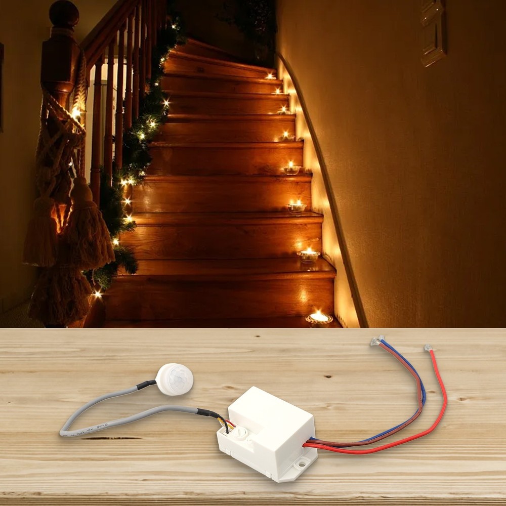 Reliable Electric Relay Body Motion Sensor for Lamp Control Easy Installation