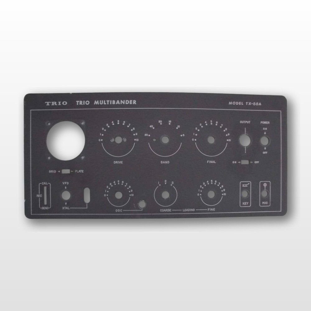 TRIO TX88A Front Panel Aluminum Used