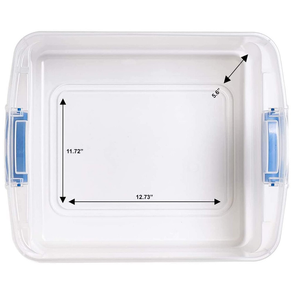 Homz 15.5 Quart Clear Plastic Stackable Storage Containers, 4 Pack (Open Box)