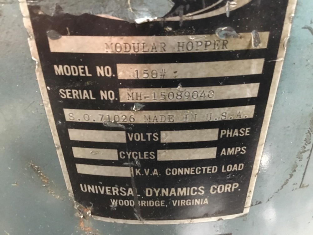 Universal Dynamics Modular Hopper 150# With Conair Reciever #286BK FML