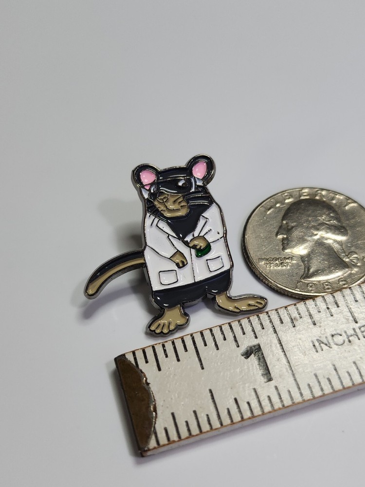 Lab Rat White Coat Lapel Pin