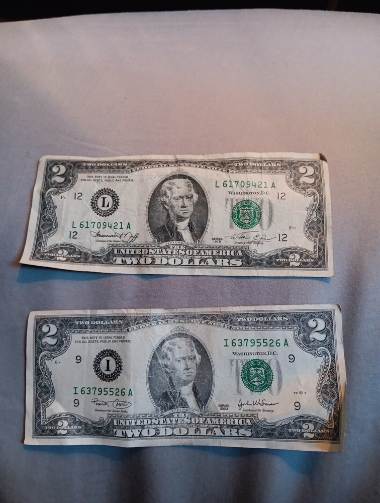 Billetes De Usa De Dos Dolares