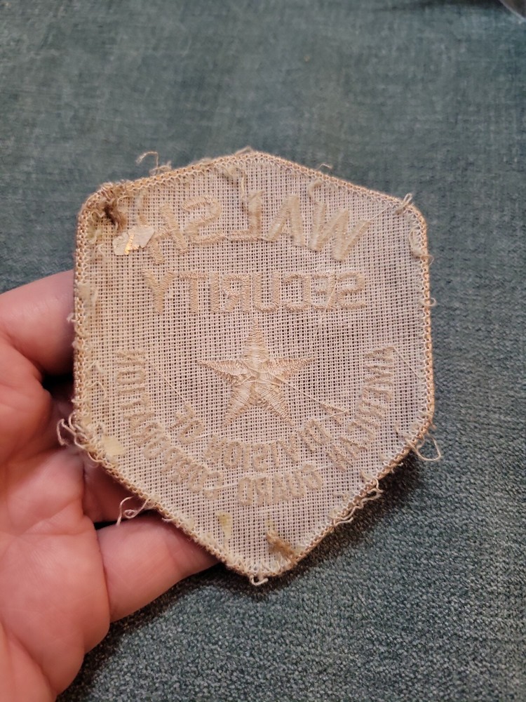 Vintage Walsh Security American Guard Security Uniform Patch