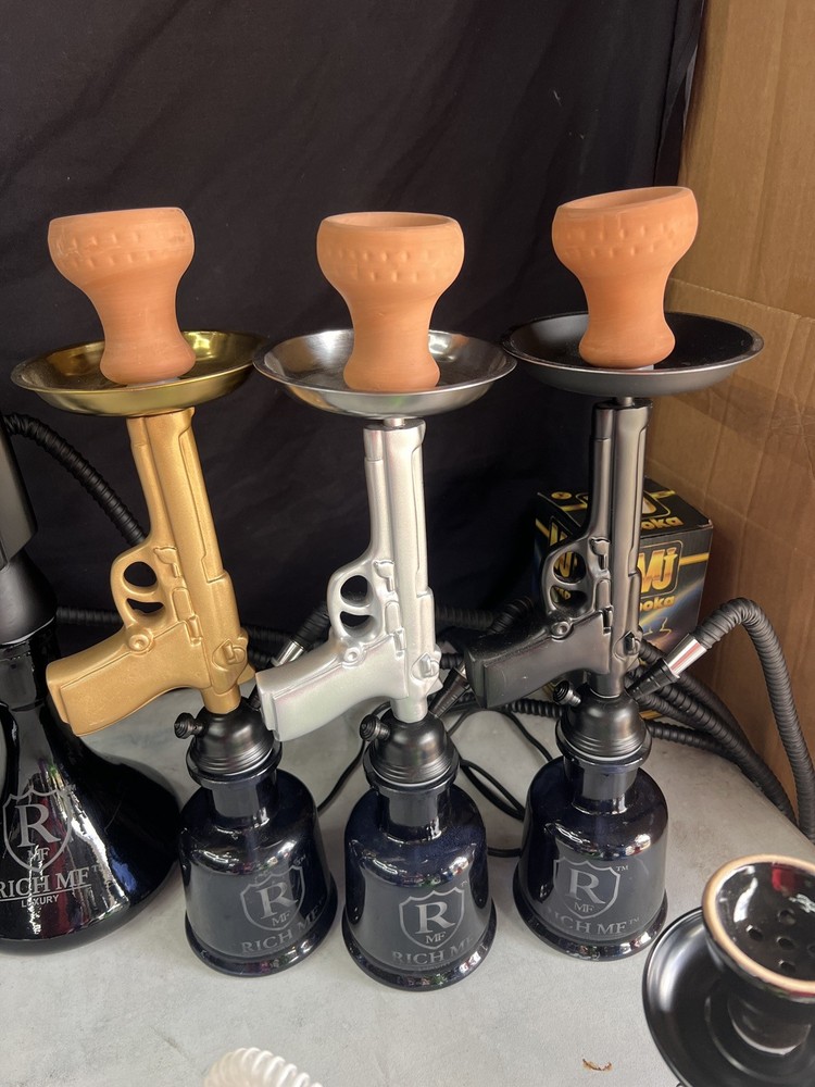 PISTOL HOOKAH Original Gun Hookah BLACK