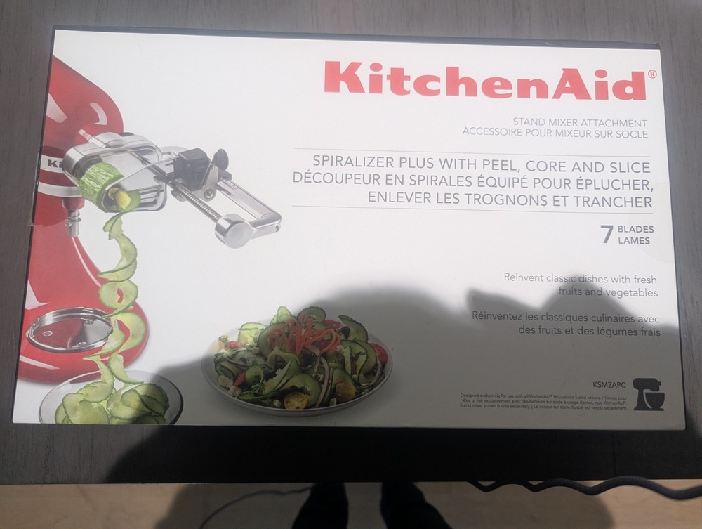 KitchenAid Spiralizer Stand Mixer Attachment Peel, Core Slice (5 Blades)