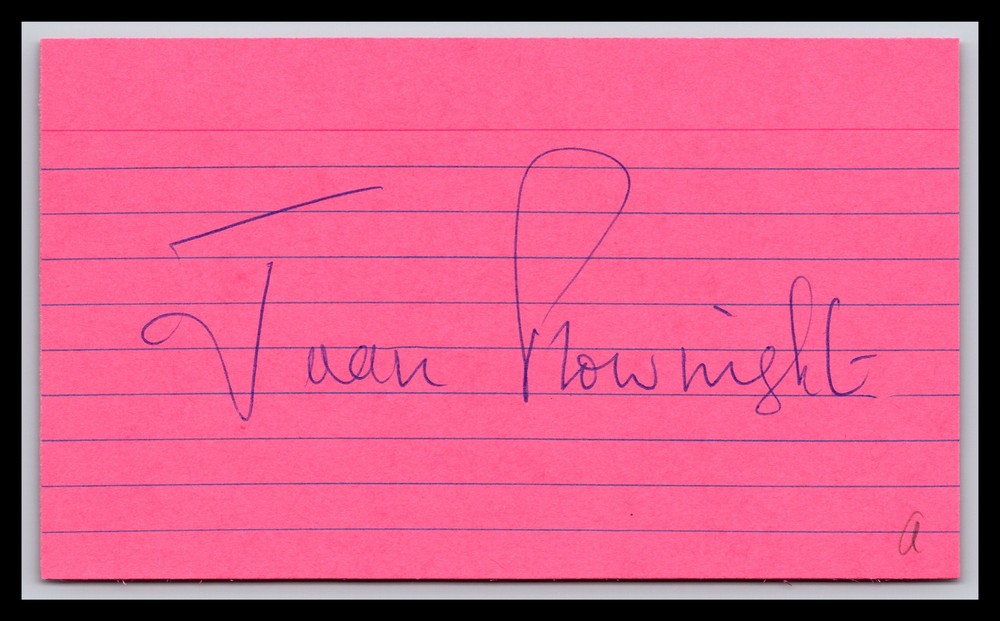 Joan Plowwright - Actress - 3x5 Card - Signed / Autograph (a)