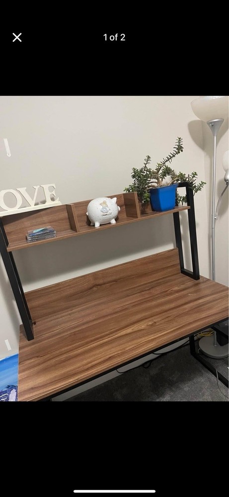 Office desk with cubby storage