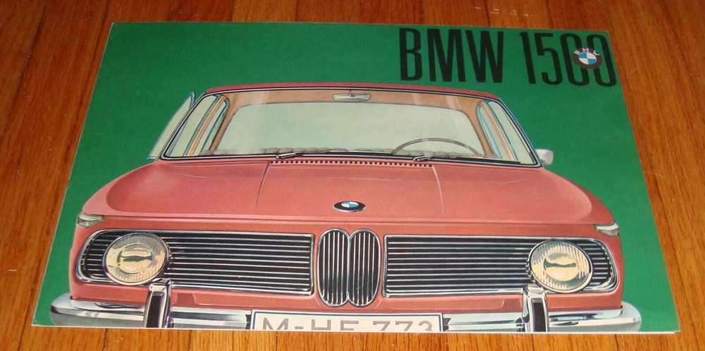 Original 1962 BMW 1500 Foldout Sales Brochure German Text