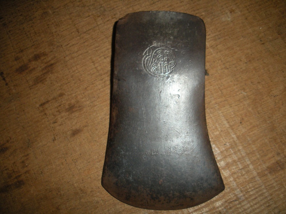 Vintage Embossed VAN CAMP Single Bit AXE Head / 3 lb. 1 oz.