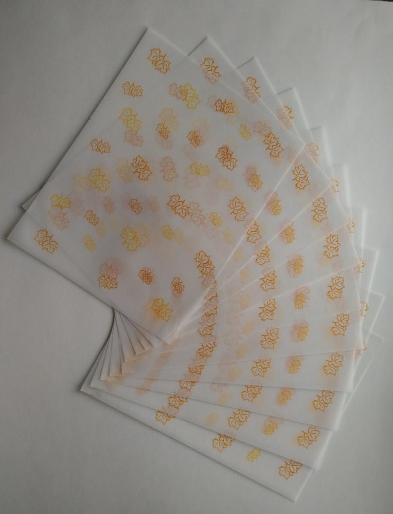 Vellum Fall Leaf Printed 10pc Set