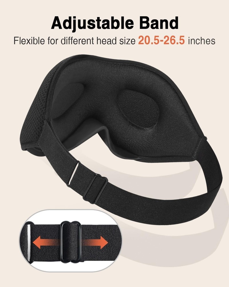 3D Sleep Mask Side Sleeper Eye Mask Light Blocking Adjustable Free Shipping