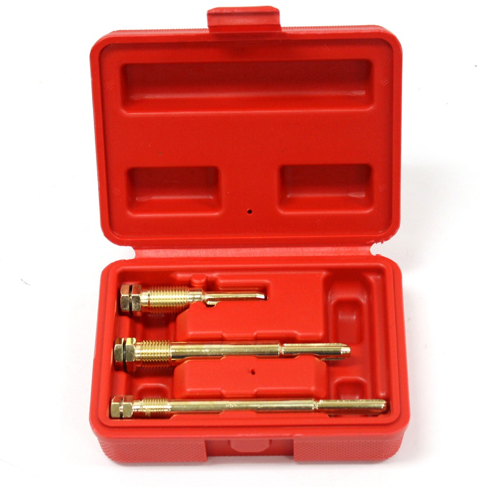 3 pc Glow Plug Puller Remover Removal Extractor & Reamer Set M10 & M12 Auto Tool