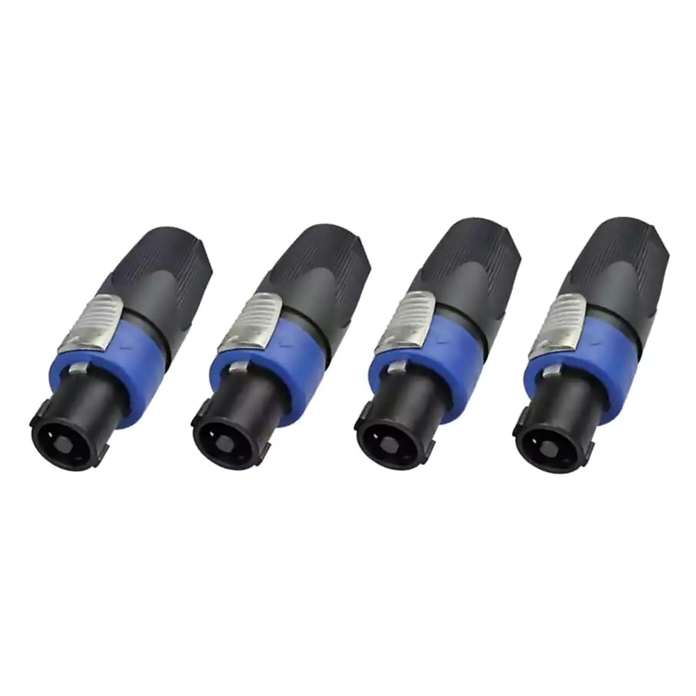 4 Pole 4pcs NL4FX Speaker Cable Plug Connector for Speaker Quick Lock