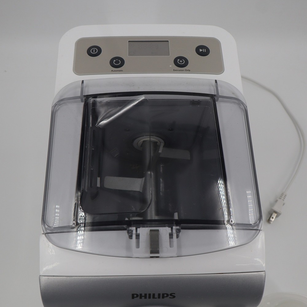 Philips Pasta Maker HR2375/06 White Silver Automatic Noodle Machine 4 Discs