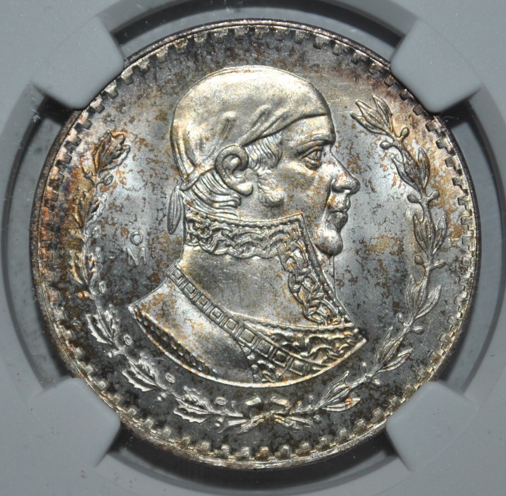 1965 MEXICO Silver 1 PESO NGC MS-67