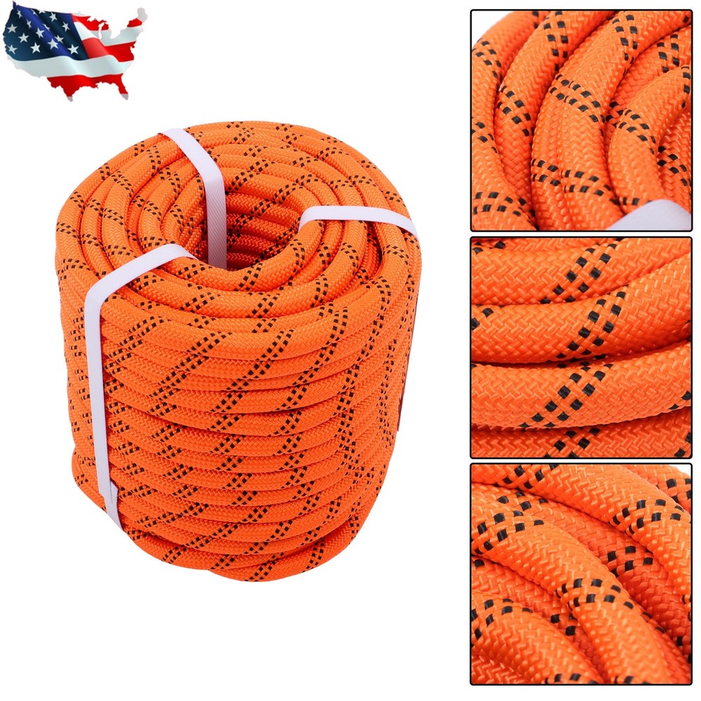 1/2" × 120' 48 Strands Braid Polyester Arborist Bull Rope Pulling Rigging Line