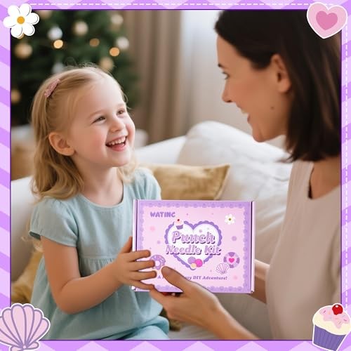 Punch Needle Coaster Kits - 23Pcs Easy Art Work Decor Craft Supply for