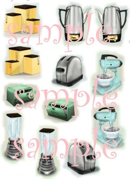 Old Fashioned Kitchen Waterslide Decal