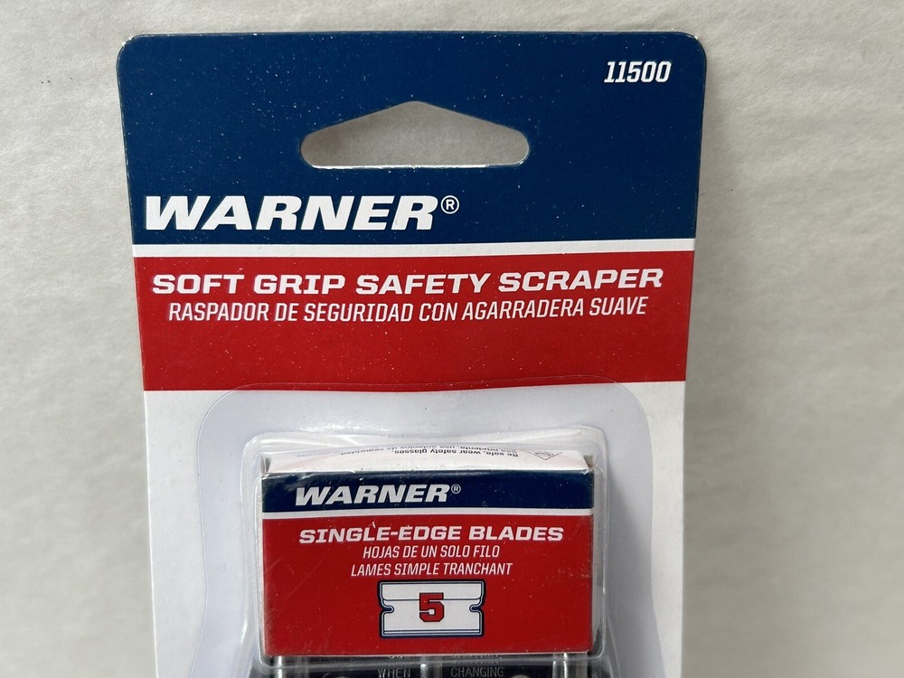 New Warner Soft Grip Safety Scraper 2-PACK Includes 10 Blades #11500