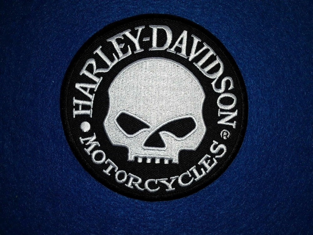 HARLEY DAVIDSON WILLIE G SKULL HUBCAP ROUND 4 In. PATCH