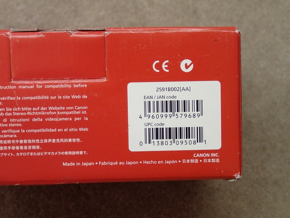 Canon DM-100 Directional Stereo Microphone with Windscreen Nice in Box