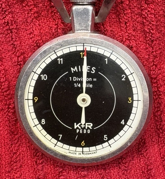 Vintage Pedometer Miles K&R Pedometer German Made WORKING