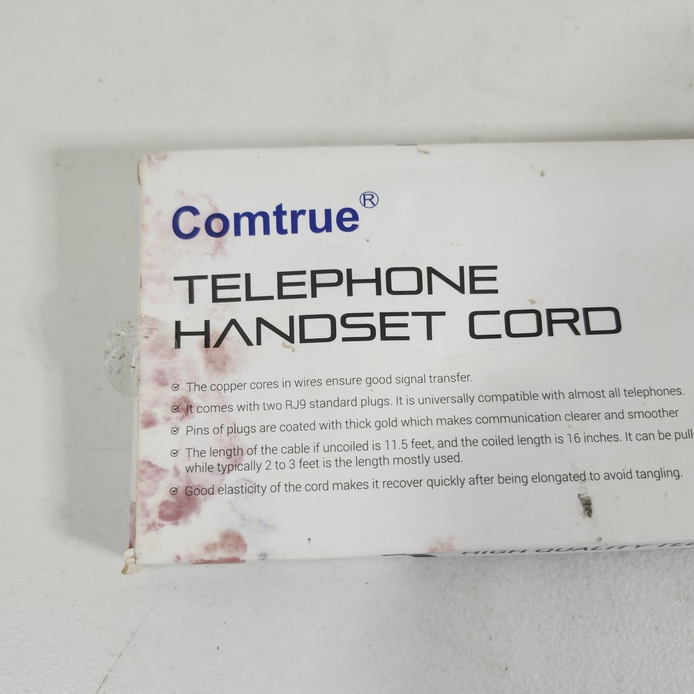 Comtrue Telephone Handset Cord Universally Compatible 2 Pack