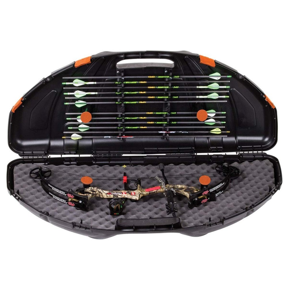 Durable Compartmentalized Bow Case with Secure Storage & Stylish Black Finish