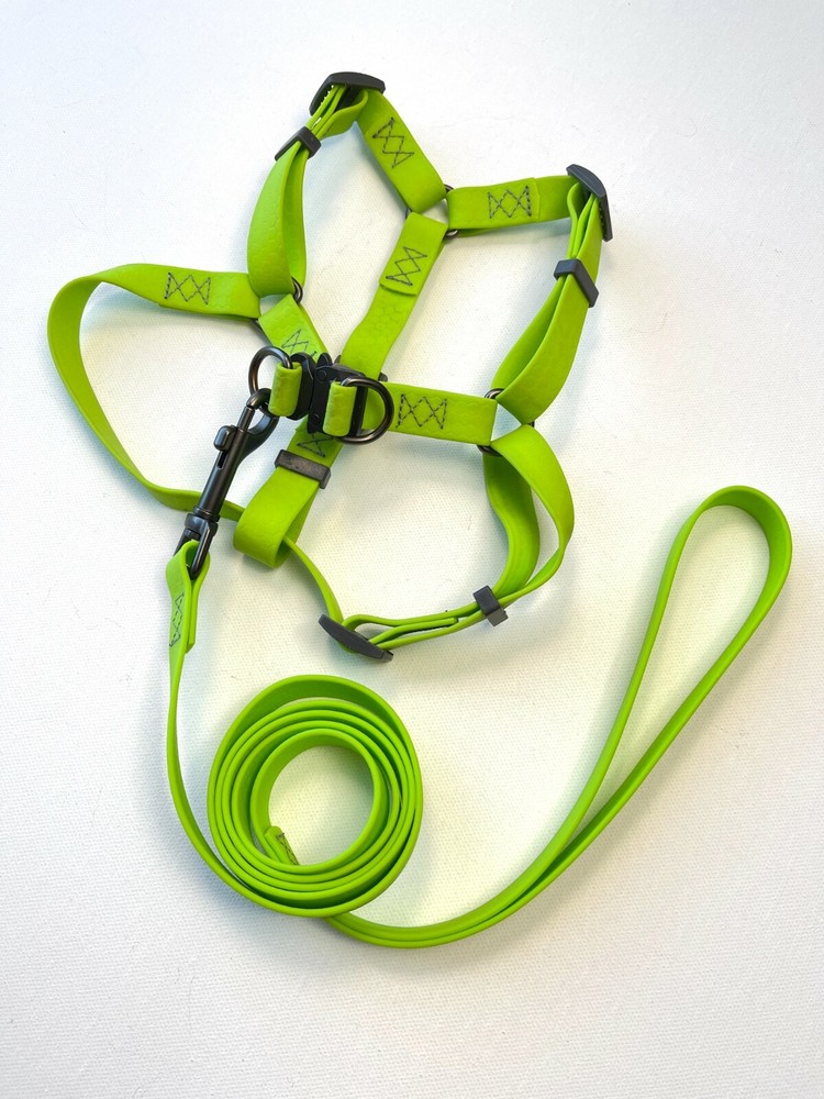 Green Waterproof Dog Harness | CALIDOG