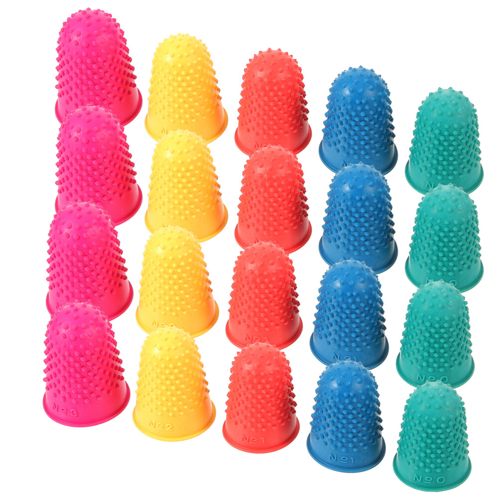 20 Pcs Multi Function Rubber Finger Protectors Non Slip Finger Cots for Home