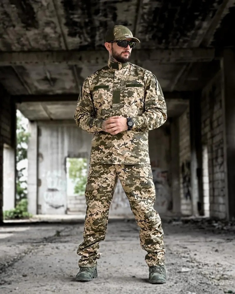 Military statutory field suit pixel  Statutory field army uniform pixel💛💙
