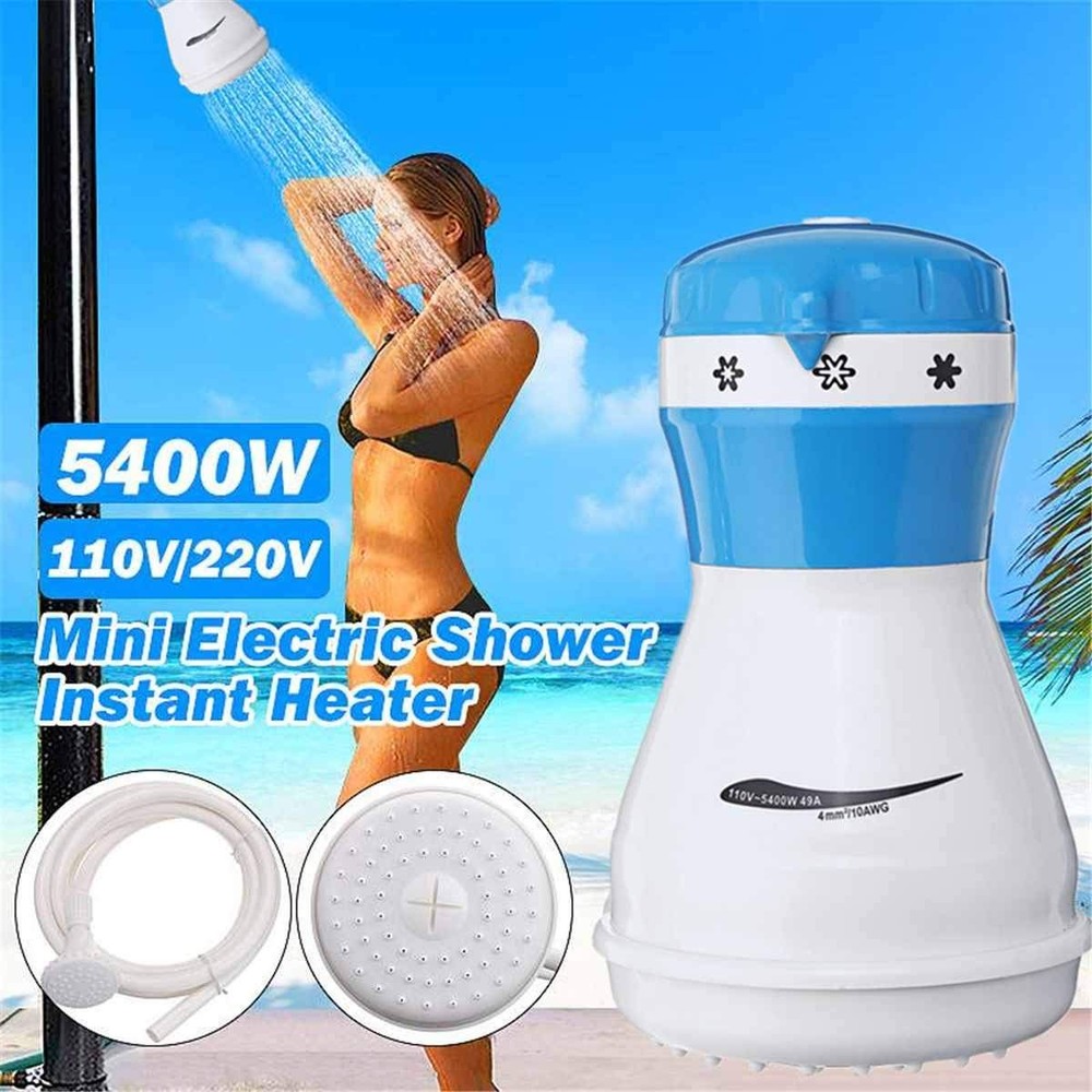 Instant Hot Electric Water Heater 5400W 110V Electric Shower Head Faucet 3 Ge...