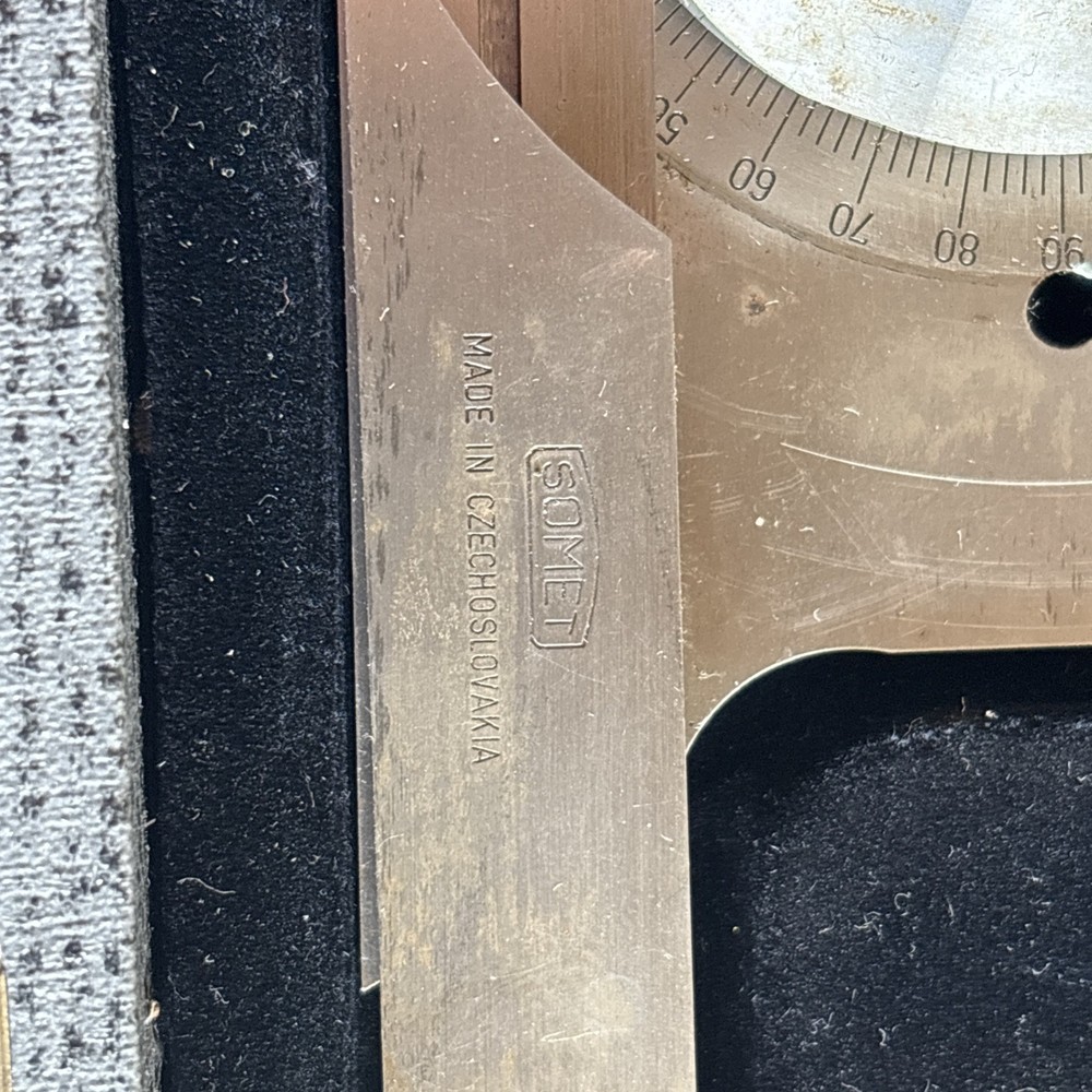 SOMET PRECISION BEVEL PROTRACTOR 8" & 12" BLADE LENGTHS + CASE