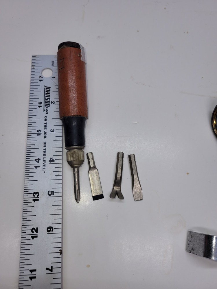 Vintage Interchangeable Screwdriver Set w/ Bits & Leather Case