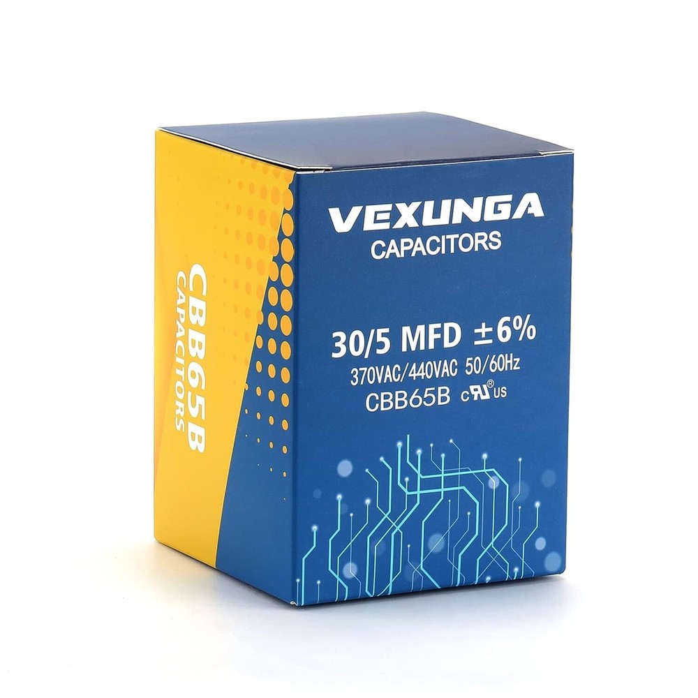 Reliable 30+5 uF Round A/C Capacitor for Efficient Compressor Start - 440VAC