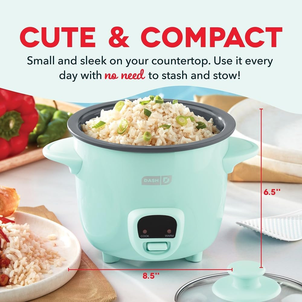 Mini Ceramic Rice Cooker - Designed for Single-Serve Cooking - Compact Rice Cook