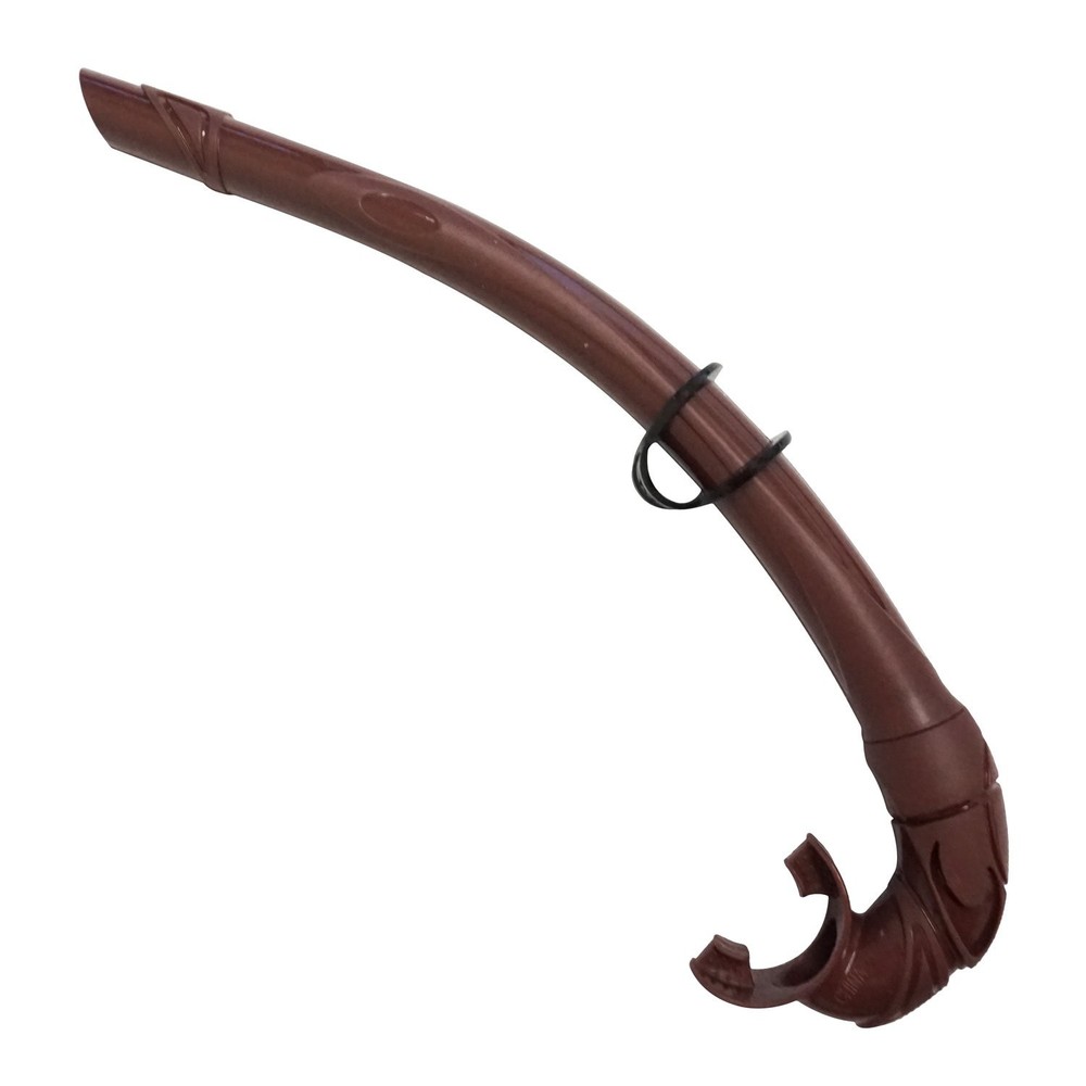 Brown Dive Low Volume Silicone & Nautilus Snorkel Set