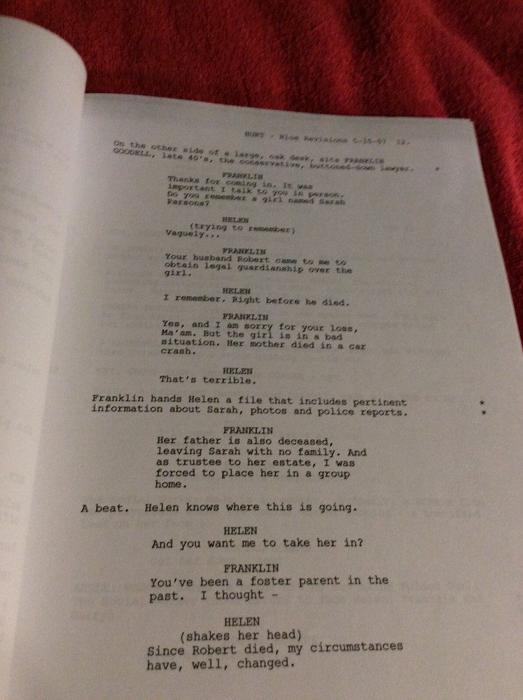 ORIGINAL SCRIPT HURT MELORA WALTERS WILLIAM MAPOTHER JOHANNA BRADDY
