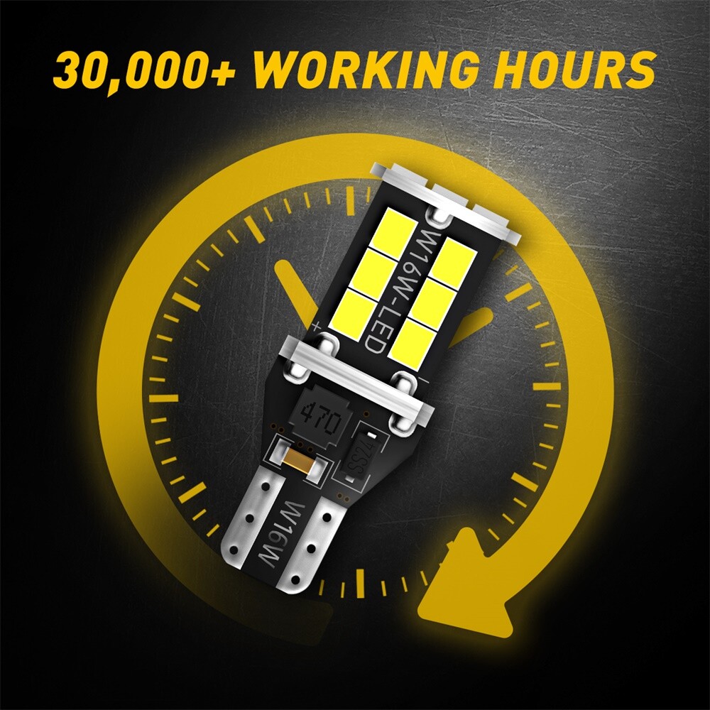 T15 LED Reverse Backup Lights Bulbs 921 for Chevy Silverado 1500 2014-2022 White