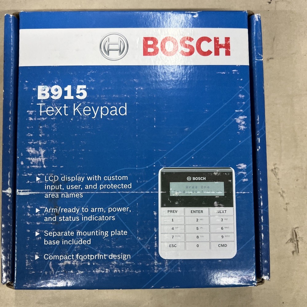 Bosch B915 2-Line LCD Display Basic Text Keypad Sealed