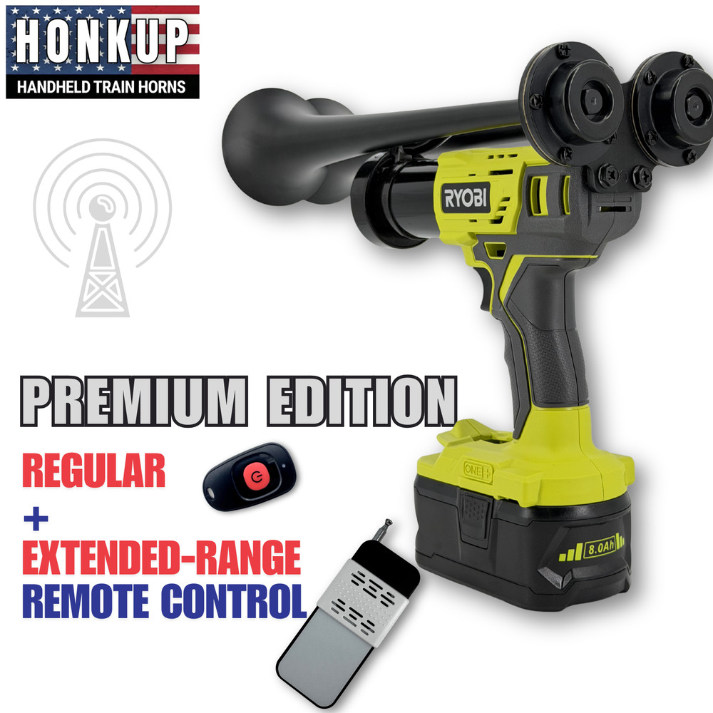 Premium Ryobi Impact Handheld Train Horn | Full Kit + Two Remote Controls