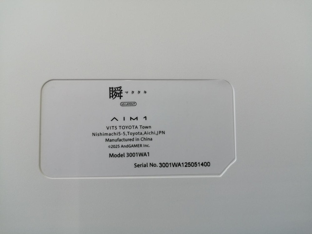 Keyboard Model 3001WA1 AIM1