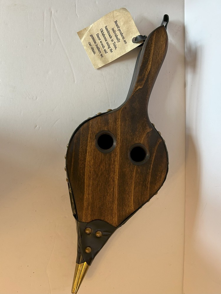 NEW - Johnny Beard Bellow - Solid Wood with Leather - Made in Oklahoma