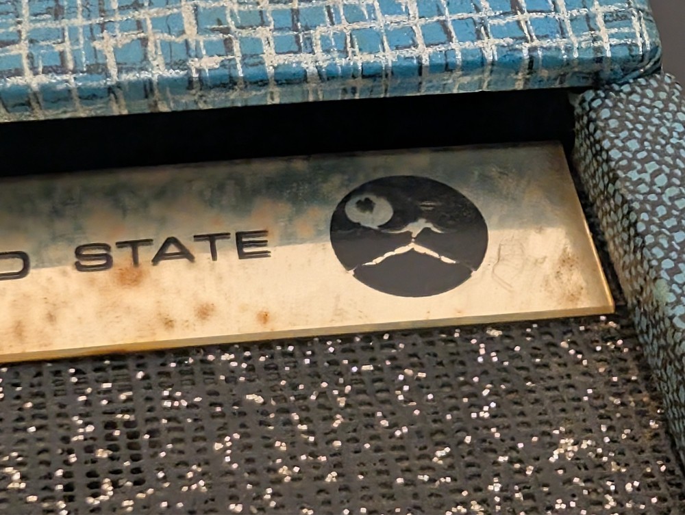 VTG Decca Portable Record Player Solid State Tested & Works Great See Video Blue