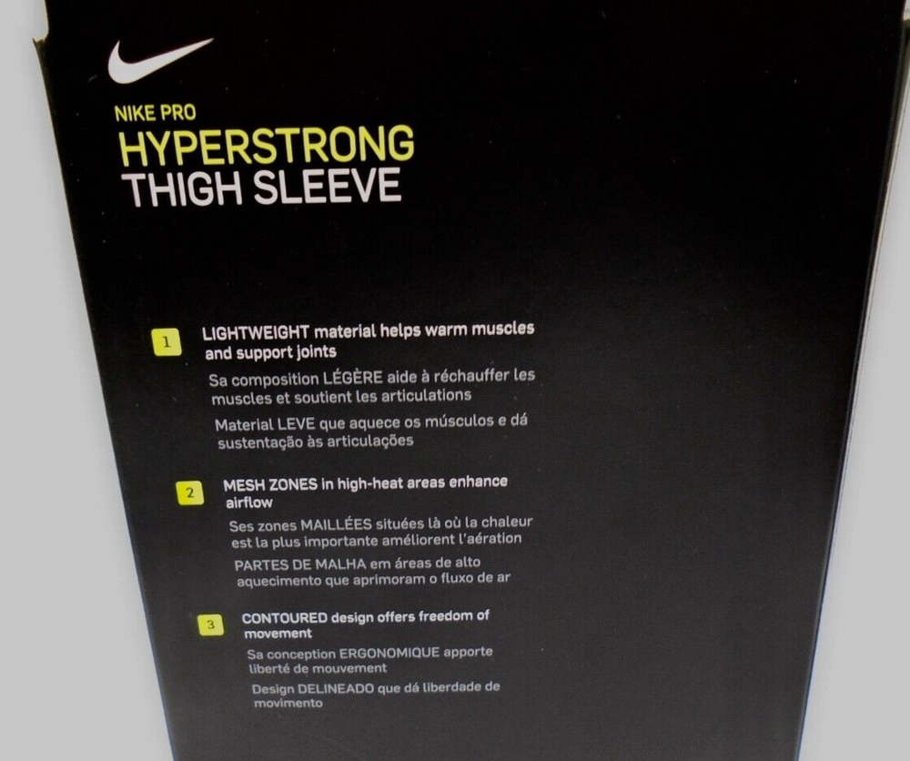 Nike HyperStrong Thigh Sleeve Adult Medium Training Support Black