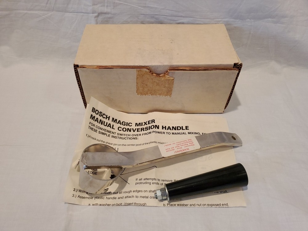 NEW NOS Vintage Bosch Magic Mixer Manual Conversion Handle Hand Crank