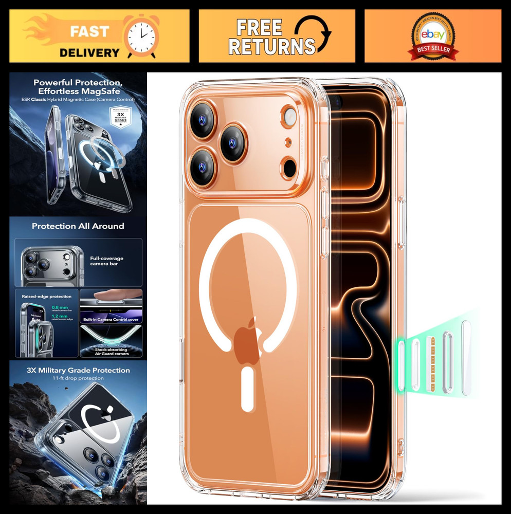 ESR for iPhone 17 Pro Max Case, Camera Control, Compatible with MagSafe, Shockpr