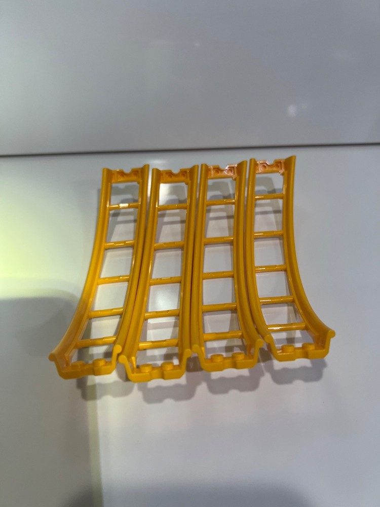 Lego Train, Yellow Roller Coaster Full Loop #80564, Rail. 4 pieces